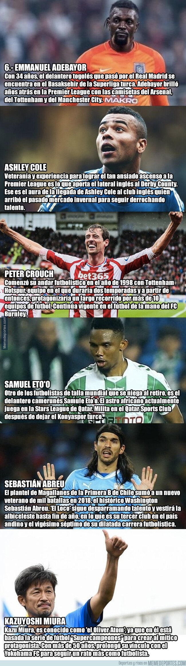 1067362 - 6 futbolistas que seguro pensabas que estaban retirados y siguen jugando