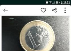 Enlace a Venden en wallapop una moneda de 1€ tocada por Messi