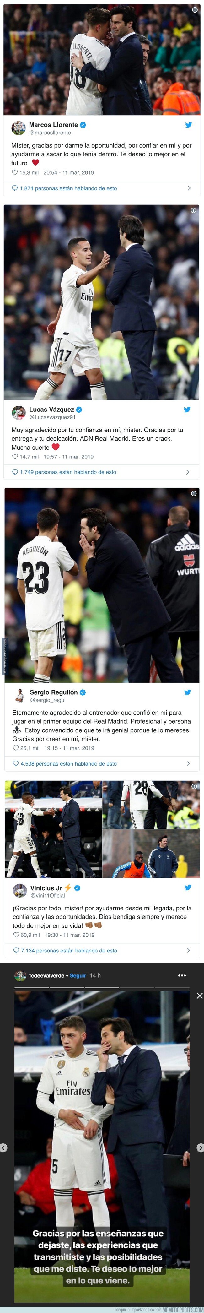 1067790 - Solo 5 futbolistas del Real Madrid se despidieron de Solari