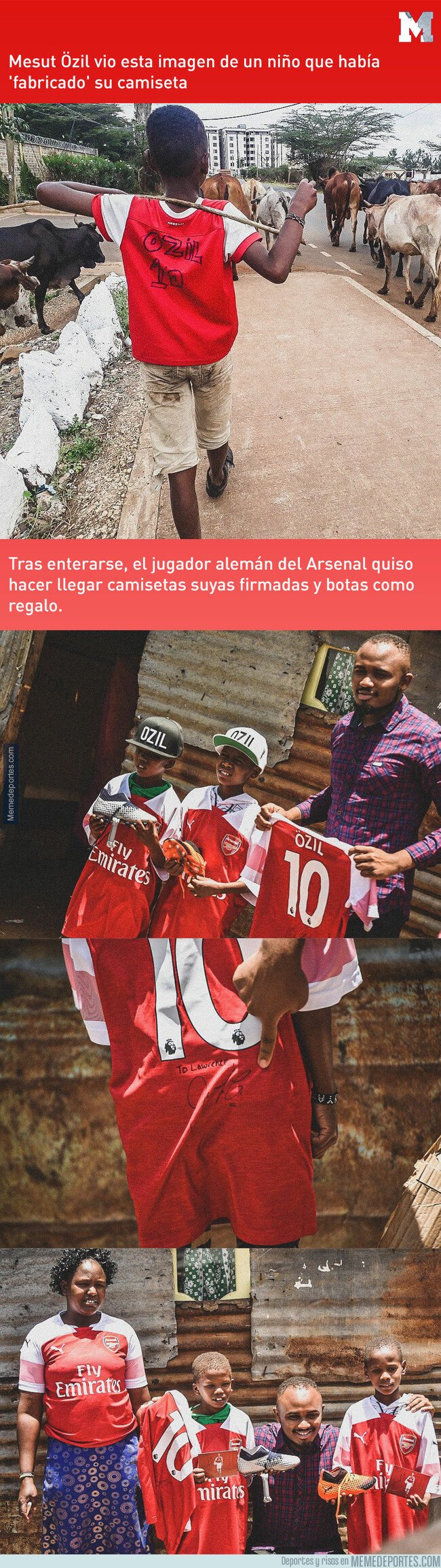 1067792 - El detalle de Özil con este niño que se hizo una camiseta con su nombre