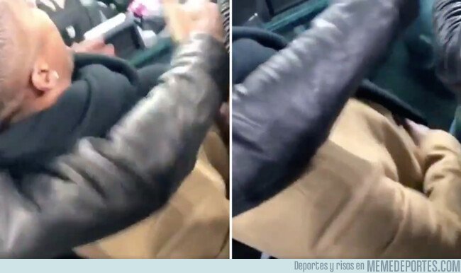 1068274 - Aunque poca gente lo vio, Dogulas Costa también hizo la celebración de los huevos de Simeone desde la grada