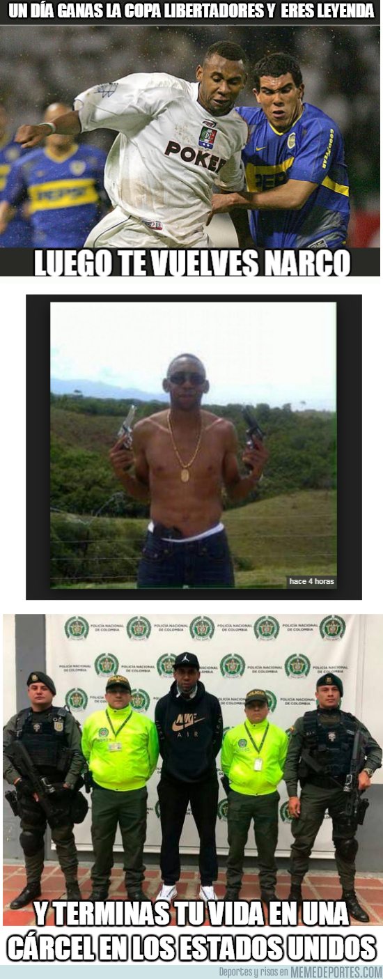 1068955 - Jhon Viafara, un futbolista colombiano terminó exportando coca