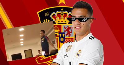 1068986 - Reguilón lo peta mucho en la novatada de su primera convocatoria con la selección sub-21