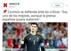 Enlace a Courtois se defiende mejor con el micrófono