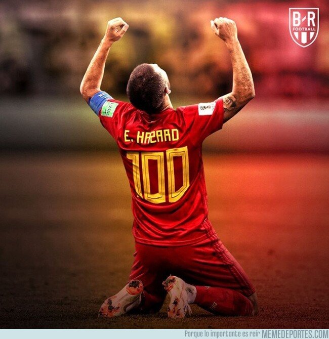 1069332 - Hazard alcanza el centenar de internacionalidades, por @brfootball