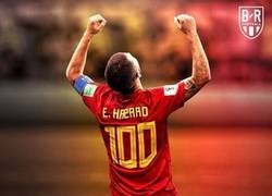 Enlace a Hazard alcanza el centenar de internacionalidades, por @brfootball