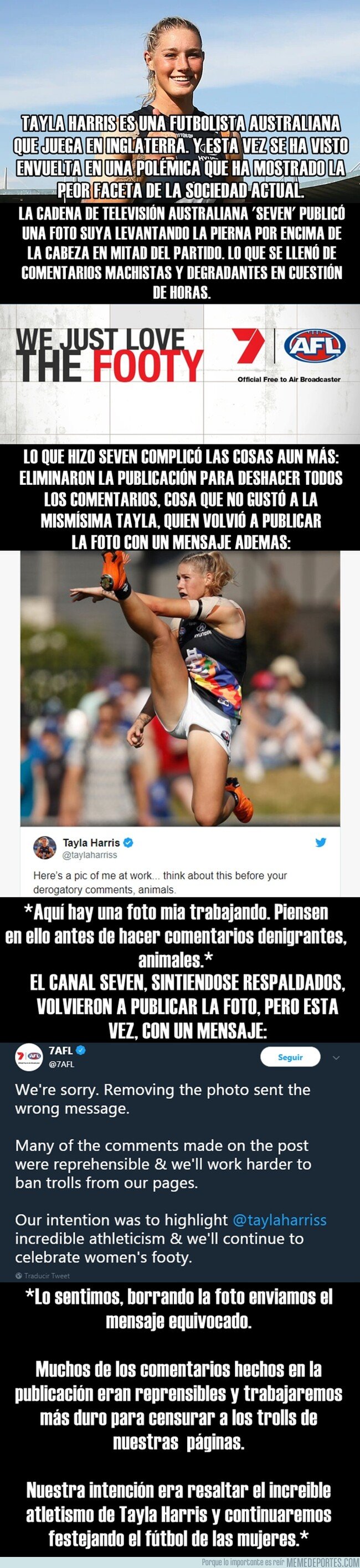 1069369 - El machismo que sufrió esta futbolista australiana por culpa de una foto