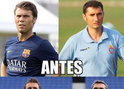 Enlace a Los entrenadores del derbi cruzaron sus caminos