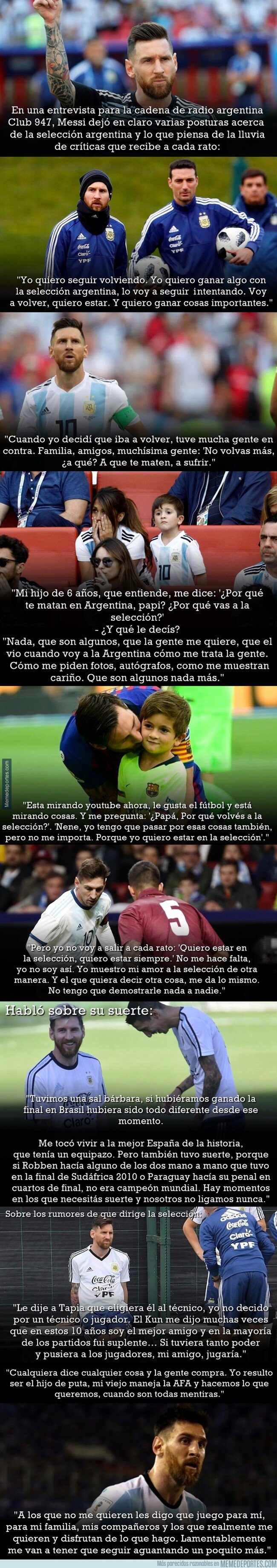 1069764 - Las declaraciones de Messi en una entrevista para sacarse un clavo grande