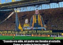 Enlace a La nostálgica pancarta del Dortmund para evocar recuerdos