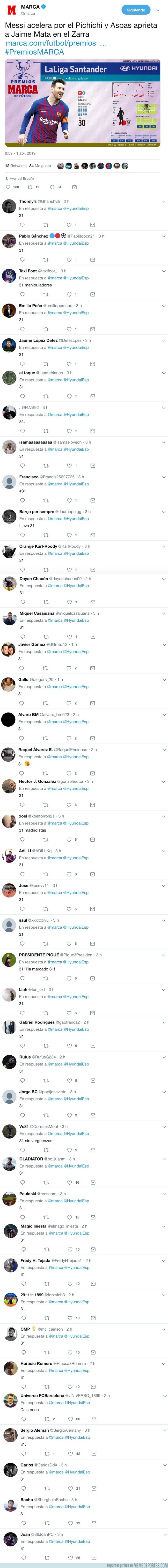 1069983 - Marca sube la clasificación del pichichi y todo el mundo les contesta lo mismo
