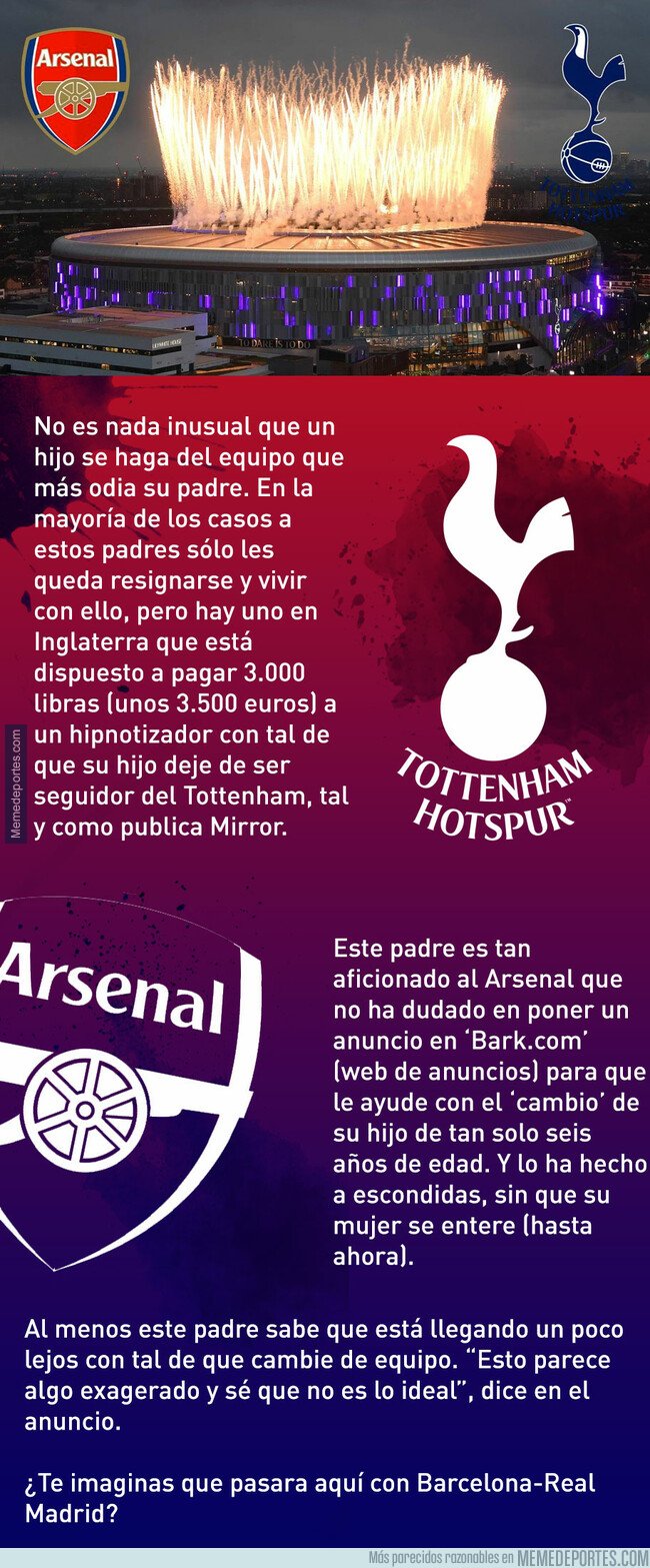 1070317 - Un padre paga una pasta a un hipnotizador para que su hijo deje de ser del Tottenham