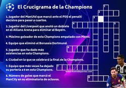 Enlace a Hasta que lleguen los cuartos, puedes entretenerte con El Crucigrama de la Champions