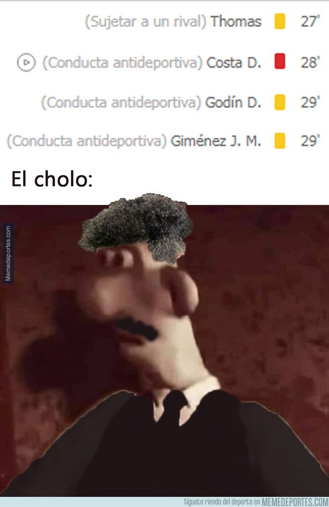 1070554 - El Cholo viendo lo que pasó en 3 minutos