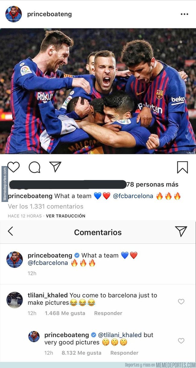 1070639 - La respuesta de Boateng a un tipo que trató de pasarse de listo con él en Instagram