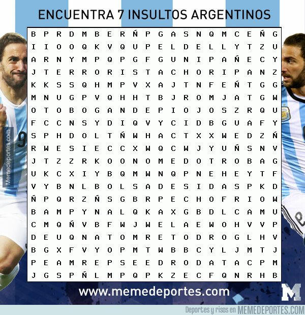 1071043 - Encuentra 7 insultos argentinos