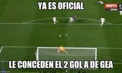 Enlace a Le dan el segundo gol a De Gea