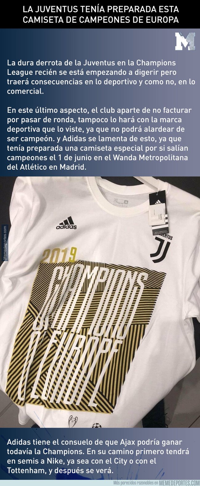 1071773 - La Juventus tenía preparada esta camiseta de campeones de Europa