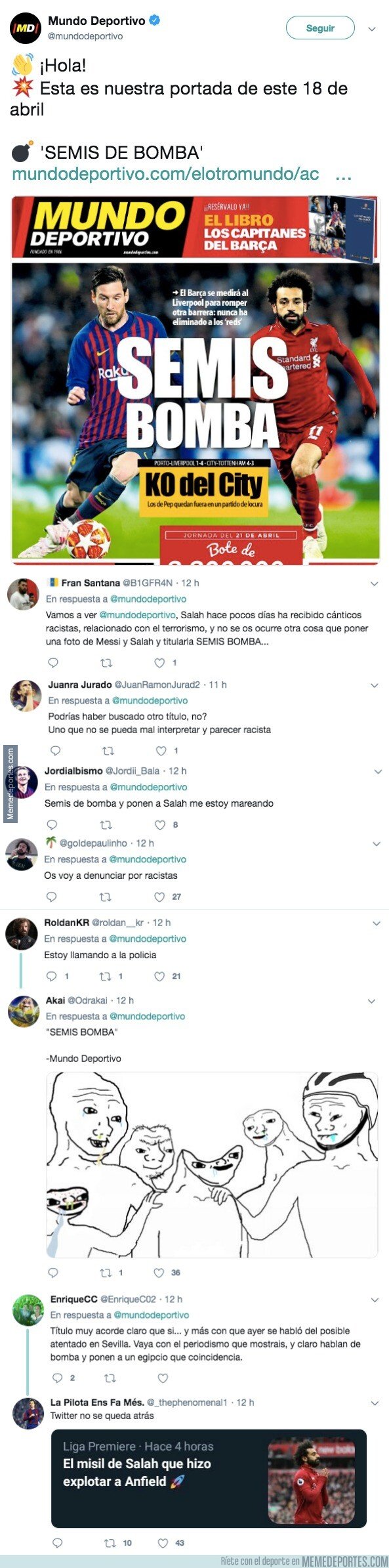 1071990 - MundoDeportivo la lía un poco con su portada y les dan palos por todos lados