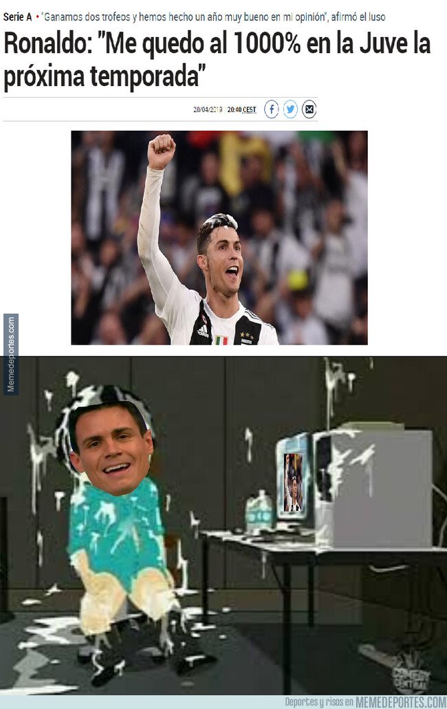 1072129 - Edu Aguirre por fin celebrando algo de Cristiano en esta temporada