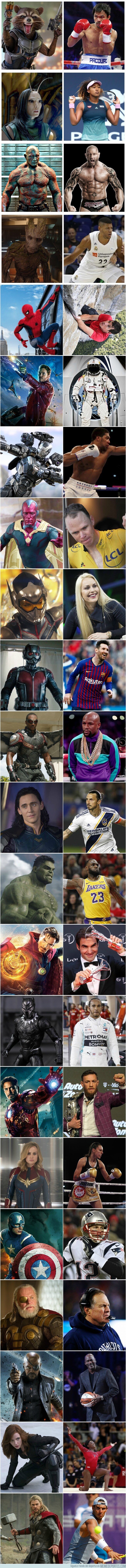 1072562 - ¿Qué deportistas serían los superhéroes del Universo Marvel en Vengadores: Endgame?