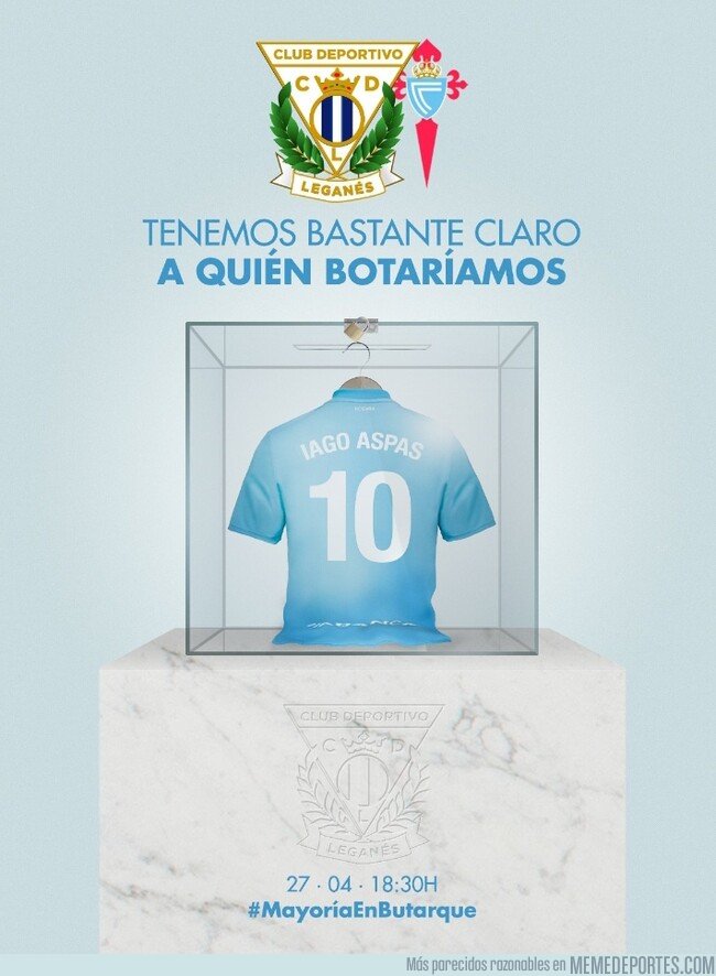 1072673 - El ingenioso cartel del Leganés previo al encuentro frente al Celta y a las elecciones