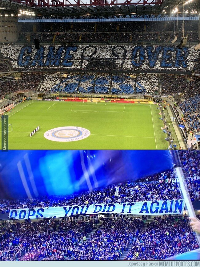 1072724 - Así recibió el Inter a la Juve por su eliminación en Champions.