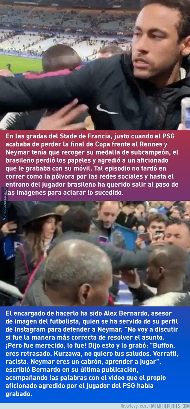 1072821 - Así fue la provocación a Neymar: los insultos a los jugadores del PSG del seguidor agredido