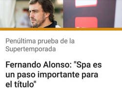 Enlace a El Spa es clave para Fernando alonso