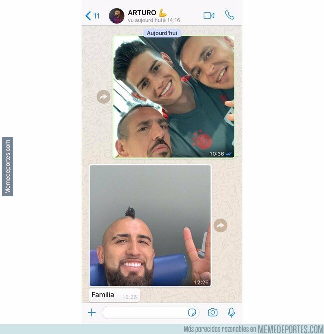 1073340 - Ribéry revela el whatsapp de apoyo que le mandó a Vidal desde Munich, deseándole levantar la copa por 'la banda'