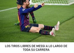Enlace a Los tiros libres de Messi a lo largo de su carrera