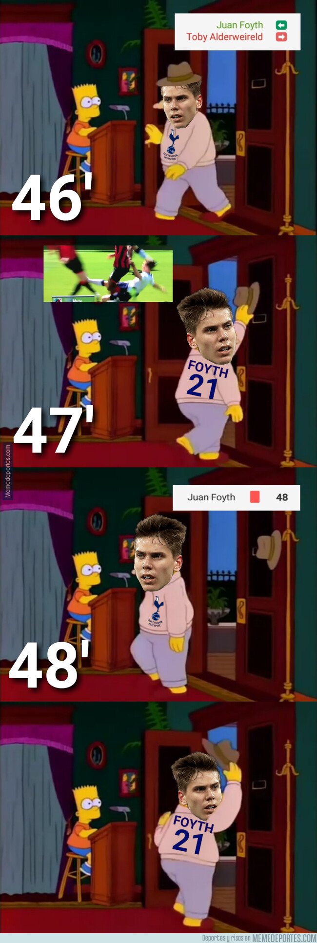 1073544 - Juan Foyth es expulsado 3 minutos después de haber ingresado en el terreno de juego