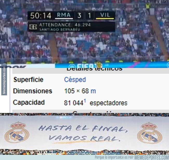 1073587 - La Mitad del Bernabéu vacío. ¿Cómo era que decía?