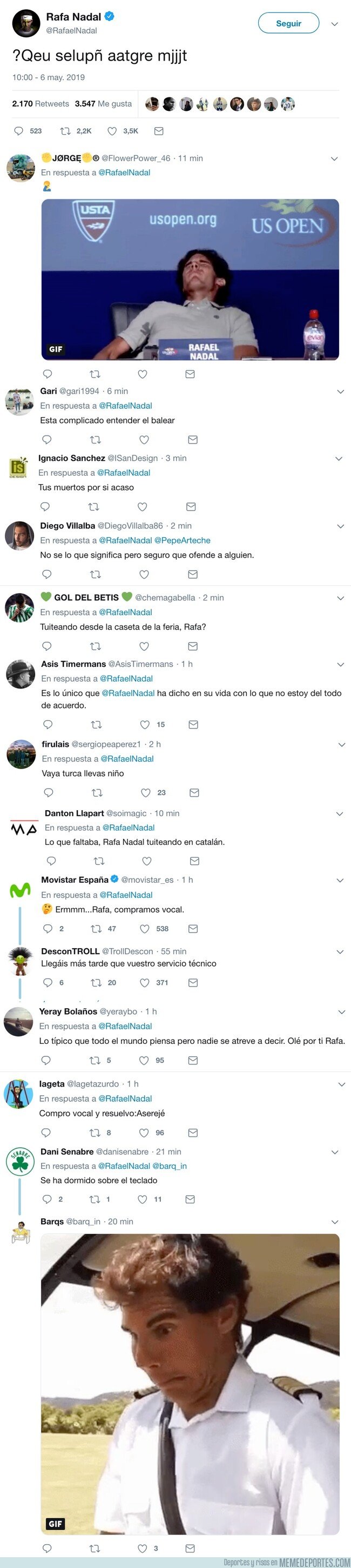 1073657 - Rafa Nadal sube esto a twitter... y hay varias teorías