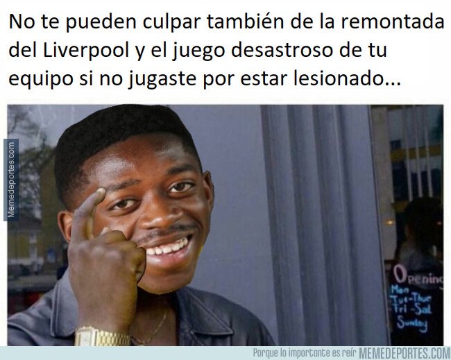 1074237 - Visto así, es uno de los pocos que se salva de ser culpable de la remontada del Liverpool y eliminación del Barça en semis