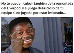 Enlace a Visto así, es uno de los pocos que se salva de ser culpable de la remontada del Liverpool y eliminación del Barça en semis