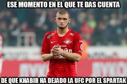 Enlace a Khabib decidió pasarse al fútbol