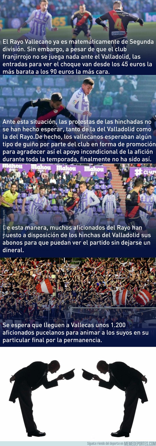 1074583 - El tremendo gesto de los hinchas del Rayo Vallecano con los del Valladolid