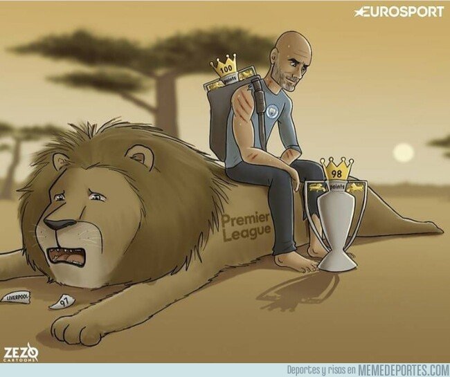 1074955 - Pep acaba con la Premier un año más, por @zezocartoons