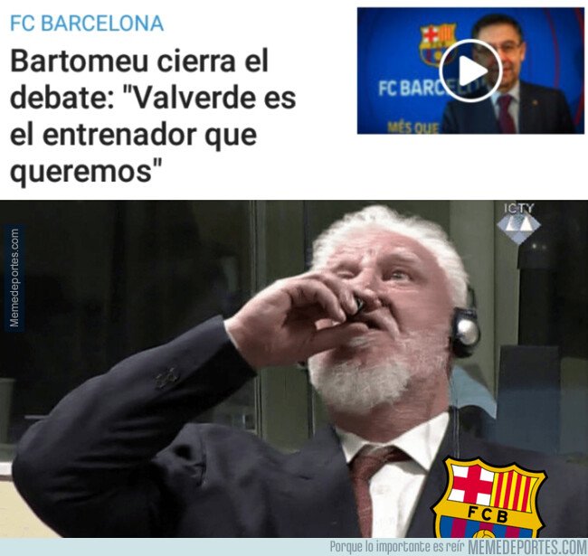 1075245 - Bartomeu ratifica a Valverde y el culé se quiere quitar la vida
