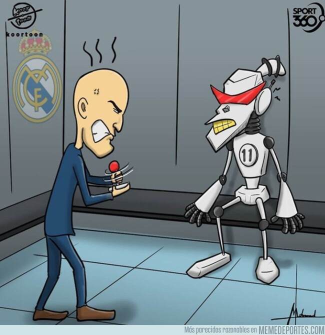 1075857 - El 'robot' Bale se ha averiado para Zidane, por @koortoon