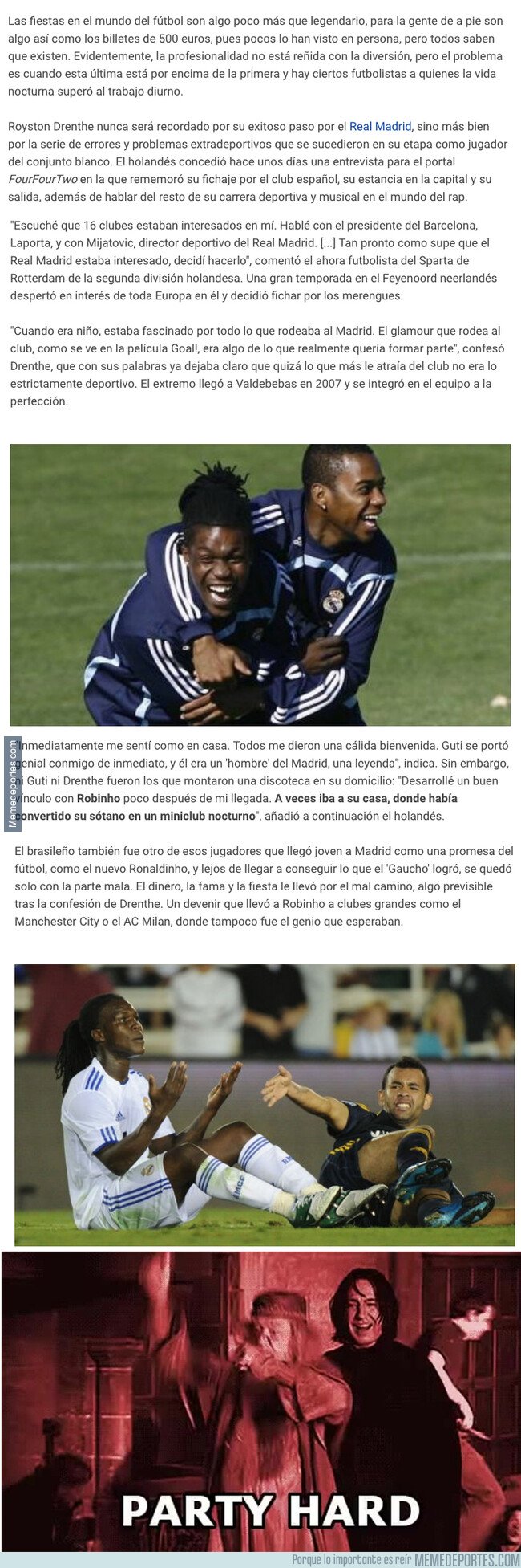 1075864 - Drenthe desvela que jugador del Real Madrid convirtió su casa en una discoteca