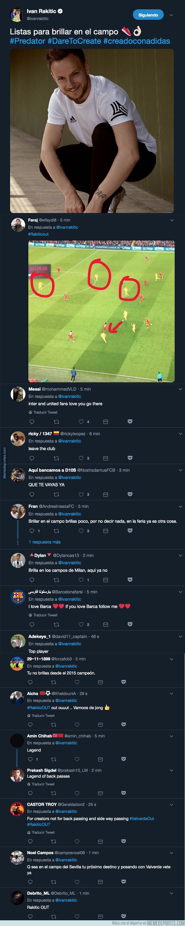 1075897 - Rakitic escribe un tuit antes de la final de Copa del Rey y todos los culés cargan contra él sin piedad