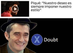 Enlace a Sentando a Arthur, Valverde no está de acuerdo con Piqué