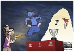 Enlace a El genio no pudo hacerlo todo él solo, por @footytoonz