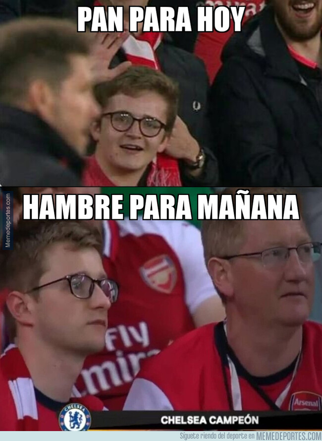 1076603 - Este fan del Arsenal ya ha perdido dos Europa Leagues desde que se burló del Cholo