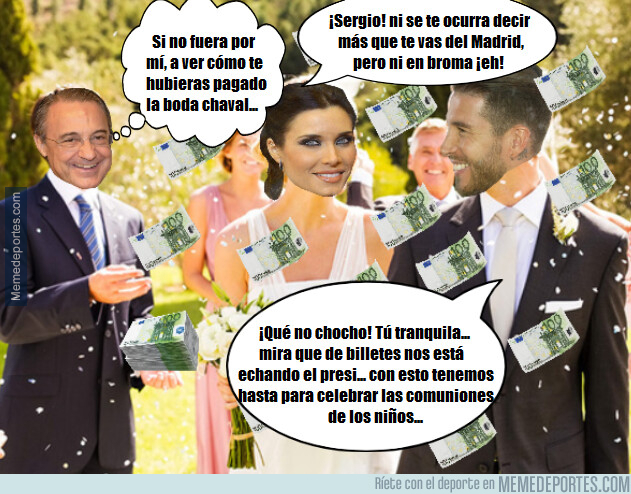 1076660 - Florentino Pérez será el mejor invitado de la boda de Sergio Ramos por la cuenta que le trae al jugador...