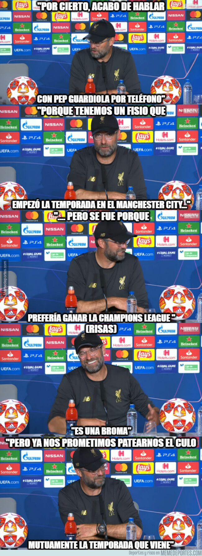 1076841 - El buen rollo de Klopp con Guardiola en la rueda de prensa