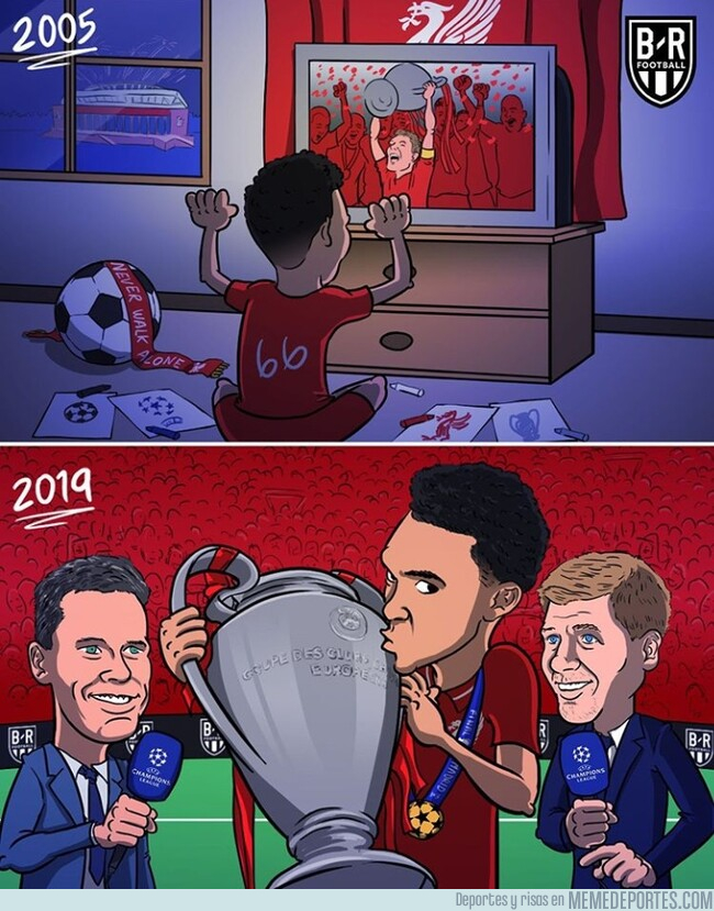 1076949 - Alexander-Arnold, un niño 'red' que cumplió su sueño, por @brfootball