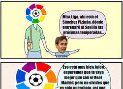 Enlace a Lopetegui haciéndose con el entorno y ambiente del sevillismo...